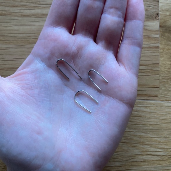 Sterling Silver Arch Earrings Mix & Match Set of 3 - Picture 3 of 5